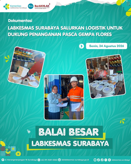 Labkesmas Surabaya Salurkan Logistik untuk Dukung Penanganan Pasca Gempa Flores 